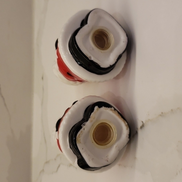 VINTAGE Salt and Pepper Shaker ceramic Santa Clause 3.25"tall Christmas Decor - Picture 6 of 11